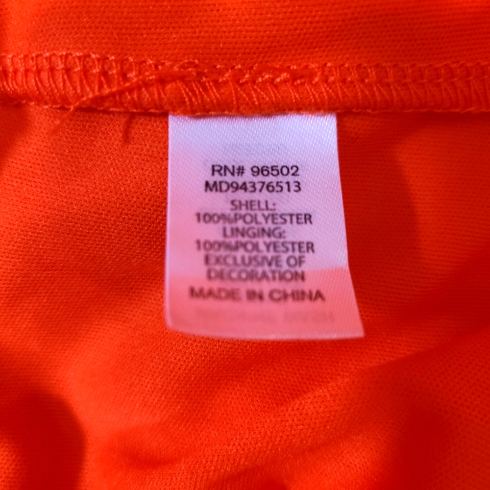 Charming Charlie One Shoulder Minidress Orange White Crochet Trim Size Medium - Picture 5 of 7